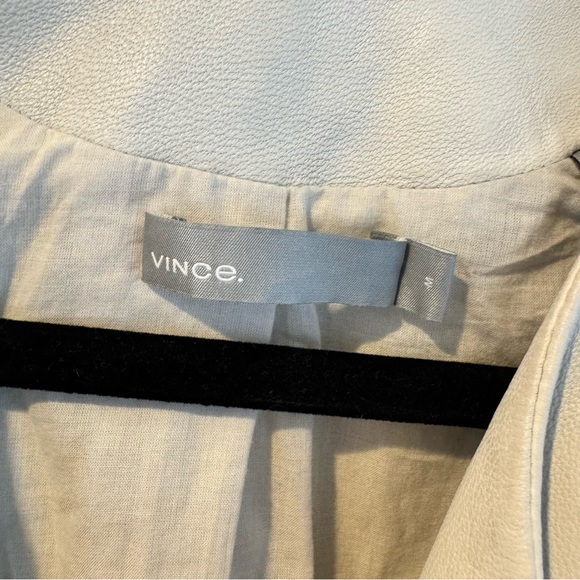 Vince Cross Front Leather Jacket in Greystone | M - Picture 6 of 8